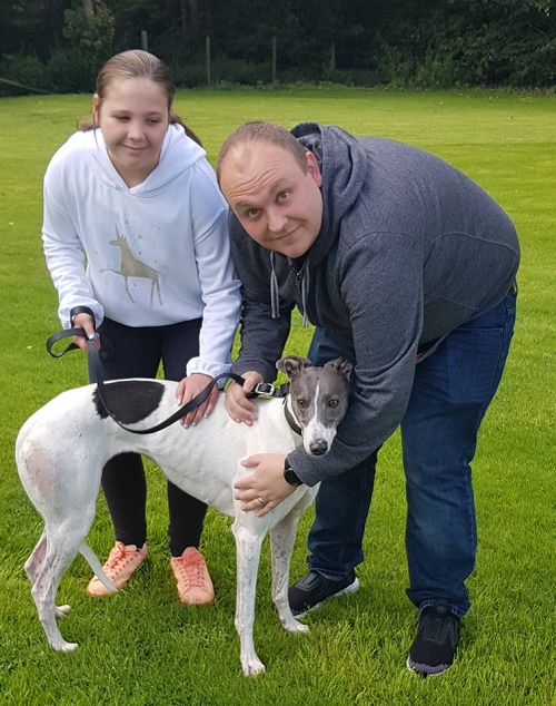 Sweet girl Crumble kept her kennel name as she left us for her new home with the Aston family 