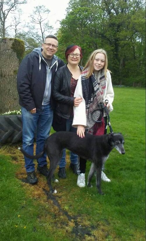 Older lady Carla left the kennels with the Palmer family