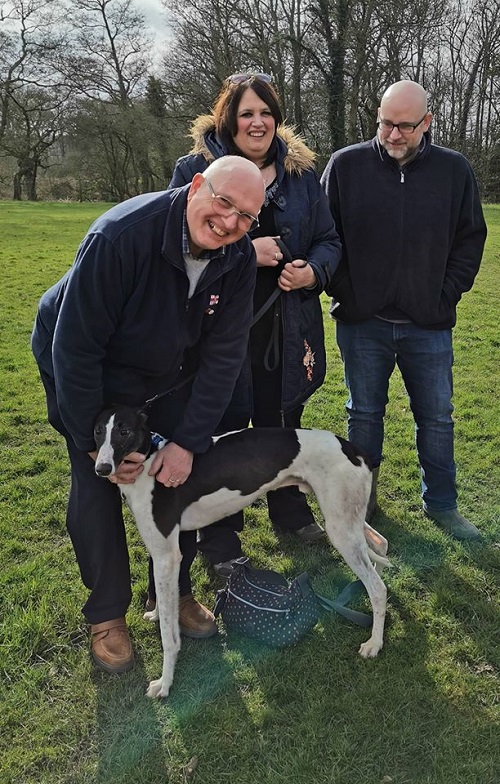 Flash kept his kennel name as he joined the Chantler family. The speed he jumped in the car said take me to my bed!